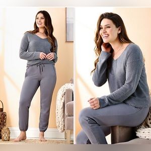 👖 Barefoot Dreams 👕 NWT CozyChic Lite Pullover & Jogger Lounge Set, Blue, S